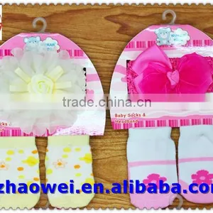 Wholesale Boutique Baby Headband +socks Set thumbnail-1