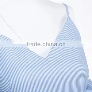 Summer New Women's New V Collar Sleeveless Strapless Dress High-waist Fashion Top thumbnail-3