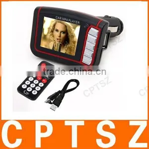 1.8" LCD Car MP3/MP4 Player FM Transmitter With Remote Controller - Red (SD/MMC/Mini USB) thumbnail-1