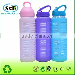 Wholesale Cheap Custom Color Empty Sports Glass Water Bottle thumbnail-3