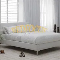 White Color PU Leather Bed Bed-P-109 thumbnail-1