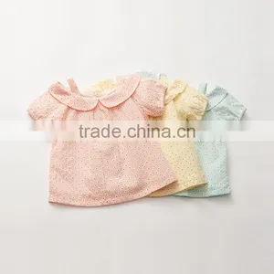 Children's Suspenders Cold Shoulder Daisy Prints Tops T Shirt thumbnail-3