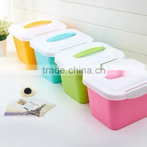 Colorfur Plastic Storage Container Box With Lid thumbnail-3
