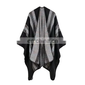 Womens Winter Stamp Cashmere Fringed Shawl Ladies Cashmere Shawls Winter Scarves Capes Cloaks thumbnail-2