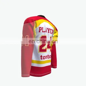 100% Polyester Reversible Custom Ice Hockey Uniform thumbnail-6