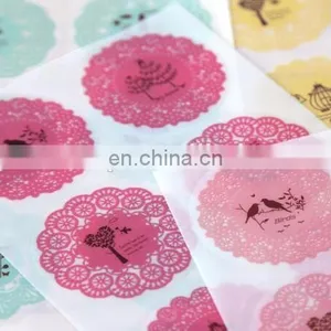 5Color Available Round Lace Gift Box/Bag Label Baking Bag Sealing Sticker Baby Shower Gift Decoration Craft Packing DIY Material thumbnail-3