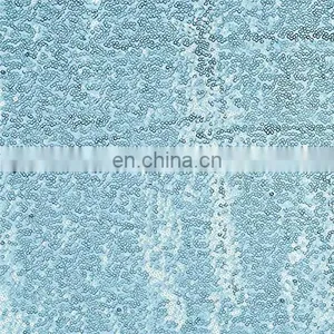 Custom Good Quality Lake Blue Sequin Table Runner For Wedding thumbnail-3