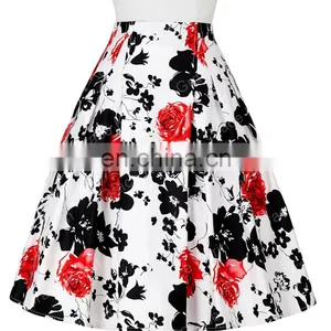 Grace Karin Occident Vintage Retro 50s Floral Pattern Cotton Skirt 9 Patterns CL008925-3 thumbnail-2