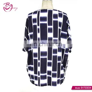 Crew Neck Latest Design Summer Wholesale Tunic Female Tops thumbnail-6