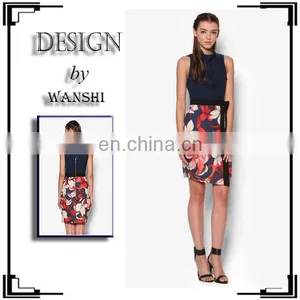 Wholesale Ladies Fashion Dresses With Pictures Sleeveless Design Women Office Dress thumbnail-1
