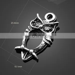 Wholesale Bronze Animal Owl Shape Pendant Alloy Pendant Jewelry Accessories thumbnail-3