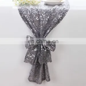 Indian Silver Sequin Fabric Beautiful Table Runners thumbnail-1