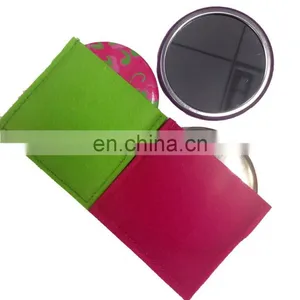 Hot Sales Customized Cosmetic Mirror With Felt Pouch Packing Used for Promotional, Decoration, Party Gift thumbnail-1