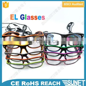 Promotion Gift Best Wholesale Items 10 Colors Available Glow Orange EL Led Light Glasses Party thumbnail-5