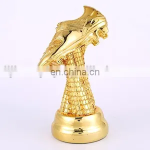 The Hot Sell World Cup Soccer Golden Boot Resin Trophy thumbnail-1