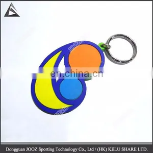 Keychain Soft Rubber Custom Logo Emblem Ring Keyfob thumbnail-5