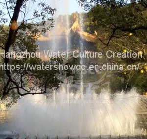 Dancing Fountain Music Fountain Light Show in the Amusement Park thumbnail-1