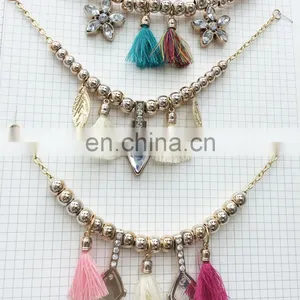 2016 Fashion Punk Metal Chain Garment Accesories Tassel Necklace on Collar Decoration on Clothing thumbnail-1