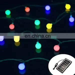 2019 New Product RGB Solar Powered String Light With Solar Panel for Christmas Lighting thumbnail-5