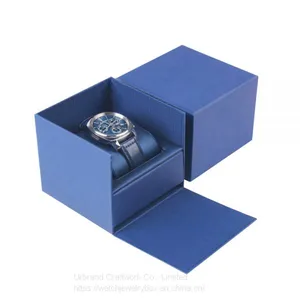 Lid off Design Cardboard Watch Display Box Two Pieces Texture Paper Watch Gift Box With PU Leather Watch Pillow for Holding the Watch thumbnail-2