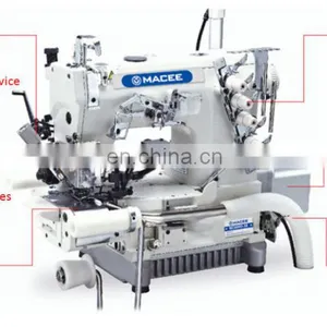 MC 600D-38UT Direct Drive Right Cutter Cylinder-Bed Interlock Sewing Machine With AutoTrimmer and Roller thumbnail-4