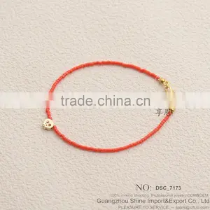 2015 Fashion Jewelry Seed Bead Bracelet With Alloy Letter Charm Bracelet thumbnail-3