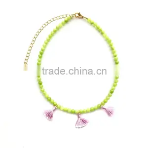 DC03-25 New Arrival Bead Jewellery Bead Chain Necklaces Designs Custom Logo Necklaces thumbnail-3