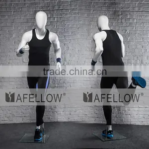 Fiberglass White Sports Mannequin Abstract Men Mannequin PB5-W2 thumbnail-3