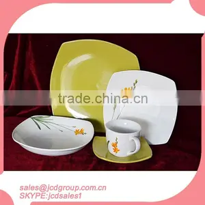 30pcs High Quality Square Shaped Porcelain Dinner Set thumbnail-2