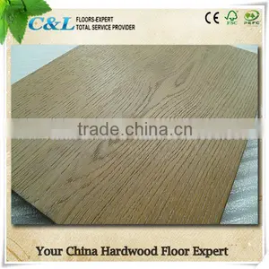 Wire Brushed 3mm Top Layer Engineered Oak Wooden Flooring thumbnail-1