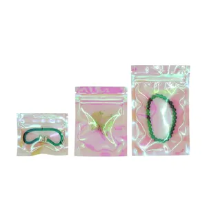 Custom Design Logo Clear Plastic Zipper Blank Cosmetic Bags For Cosmetics Earrings Jewelry thumbnail-2