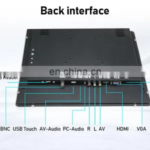 Industrial Waterproof True Flat Capacitive Touch Screen Monitor Metal Case Computer POS Display 15inch thumbnail-4