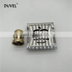Wholesale Square Stainless Steel Apple Grid Grating Shower Drain Stopper Floor Drain Cover thumbnail-3