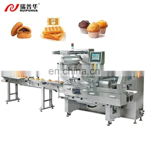 Horizontal Automatic Loaf, Teacake, Roll, Toast, Hot Cross Bun Pillow Packing Machine Flow Wrapping Machine thumbnail-1
