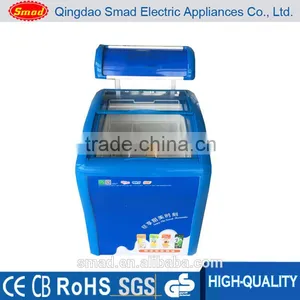 158L Glass Door Commercial Chest Freezer Showcase for Sale thumbnail-1