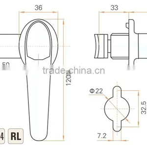 2015 FEILEI MS308-2 New Design Zinc Alloy Waterproof/ Dustproof Cabinet/gate/door Handle Lock With Cover thumbnail-5