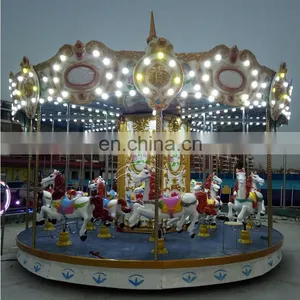 Merry go Round Amusement Park Musical Carousel Rides Carousel Rides Round Abouts for Child thumbnail-3