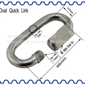 Stainless Steel 316 Carabiner Quick Link Hook Carabiner Hook Keychain M3.5/4/5/6/7/8/9/10/11/12/14 thumbnail-2