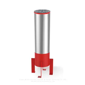 UPARK Good Quality Mall Entrance Residential Security Fixed Bollard With Warning Led Light thumbnail-1