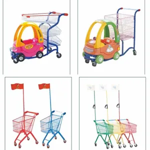 High Quality Supermarket Trolley 4 Wheel Grocery Storetrolley Metal Shopping Trolley thumbnail-3