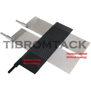 1pc MMO Titanium Anode & 2pcs Titanium Cathodes Electrode Mesh With Ru-Ir Coating thumbnail-1