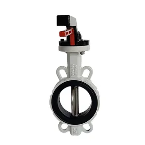 Wafer Butterfly Valve With Seat Options NBR/EPDM/PTFE/RPTFE for Industrial Fluid Control thumbnail-1