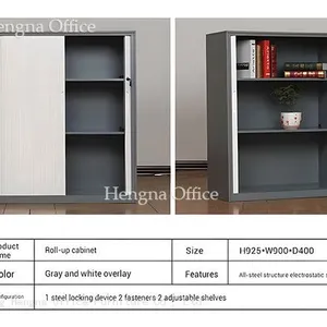 Modern Office Furniture-Secure Document Storage Steel Bookcase & File Cabinet Combos With Glass Display Doors for Schools & Universities thumbnail-5