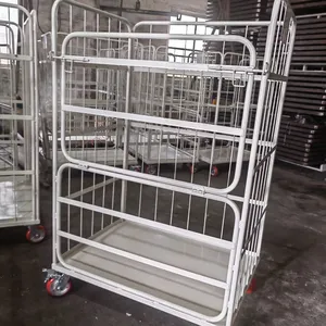 Five-Wheel Steel Platform Trolley for Heavy-Duty Warehouse and Tool Storage thumbnail-1