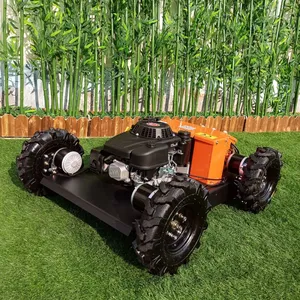 Factory Direct Sales Grass Cutting Low Height Remote Controlled 4WD Lawn Cutter Machine thumbnail-2