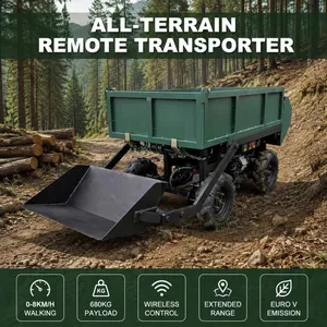 4 Wheel Drive Remote Control Cargo Transport Vehicle With Range Extender for Rough Terrain Work thumbnail-1