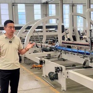 Wrinkle Free Carton Molding Gluing Stitching Integrated Machine thumbnail-4