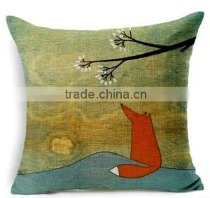 Fox Printed High Quality Canvas Pillow Covers Wholesale thumbnail-5