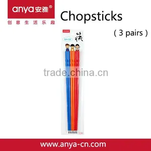 D699 Many Color Chinese Style Plastic Chopsticks(3 Pairs) thumbnail-1