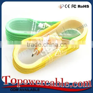 Custom Logo Printing Blue Color Fast Charge Micro Usb To Usb 2.0 Cable thumbnail-4